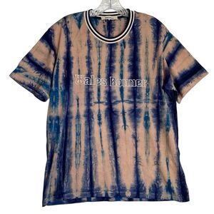 Wales Bonner Tie-Dye T Shirt Size M Blue Tan Short Sleeve